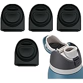 4pcs Replacement Stopper for Owala FreeSip 24oz 32oz, Silicone Water Bottle Lid Stopper Compatible with Owala 19/24/32/40oz Leak Proof Silicone Bottle Cap Gasket Parts Accessories (Black)
