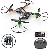 SZJJX RC Drones, Foldable Remote Control Wifi Quadcopter FPV VR Helicopter 2.4GHz 6-Axis Gyro 4CH with 0.3MP HD Camera RTF SJ-L600