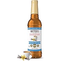 Matteo's Barista Style Sugar-Free Coffee Syrup, French Vanilla Flavor, Zero Calorie and Sugar, Keto Friendly, Ideal for Latte