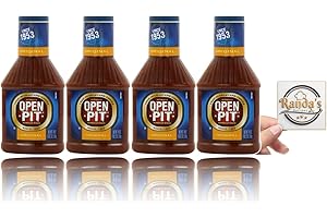 RANDA'S RECIPES Open Pit Original BBQ Sauce, 18 Oz (Pack of 4) With Recipe Card