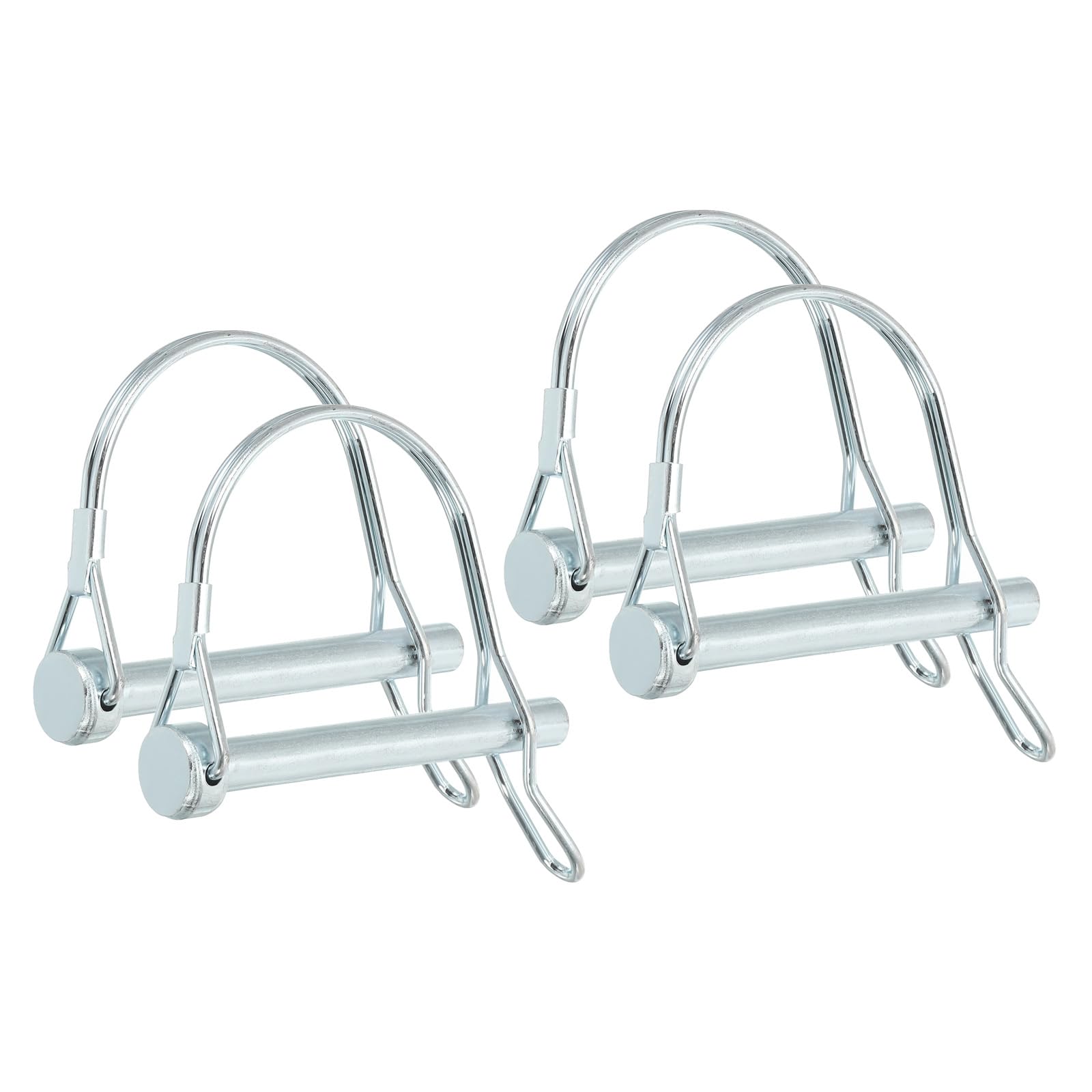 PATIKIL Shaft Locking Pin W Ear 5/16x2-3/8x1.65"(D*L*IW), 4 Pcs Safety Coupler Pin Pto Pin Round Arch Wire Retainer and Ear for Farm Trailer Tractor Truck Boat Towing (8x60x42mm)