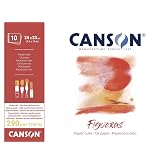 Canson Figueras Oil &amp; Acrylic 290gsm Paper pad Including 10 Sheets, Size:33x24cm, Canvas-Like Texture