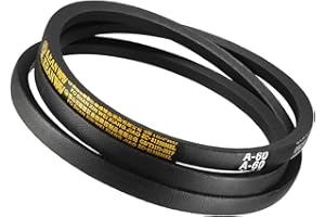 Kozelo A-60 Drive V-Belt - [60-inch Inside Circumference] A-Section Rubber Drive Belt Wrapped for Transmission Use