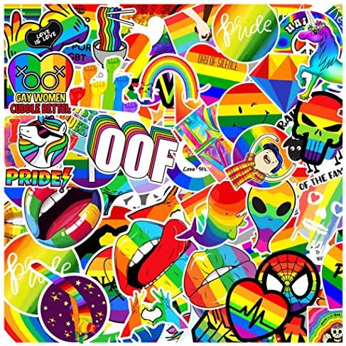 100 Pcs Rainbow Sticker,Cute Funny Sticker for Laptop and Watter Bottles Decal Sticker Pack