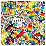 100 Pcs Rainbow Sticker,Cute Funny Sticker for Laptop and Watter Bottles Decal Sticker Pack