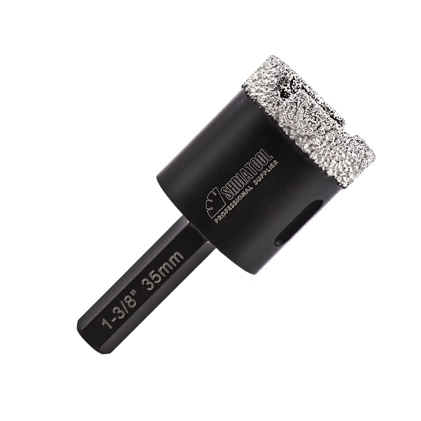 SHDIATOOL Diamond Tile Drill Bits 35mm Diamond Hole Saw for Porcelain Tile Ceramic Stone Granite Marble,Hex Shank Drilling
