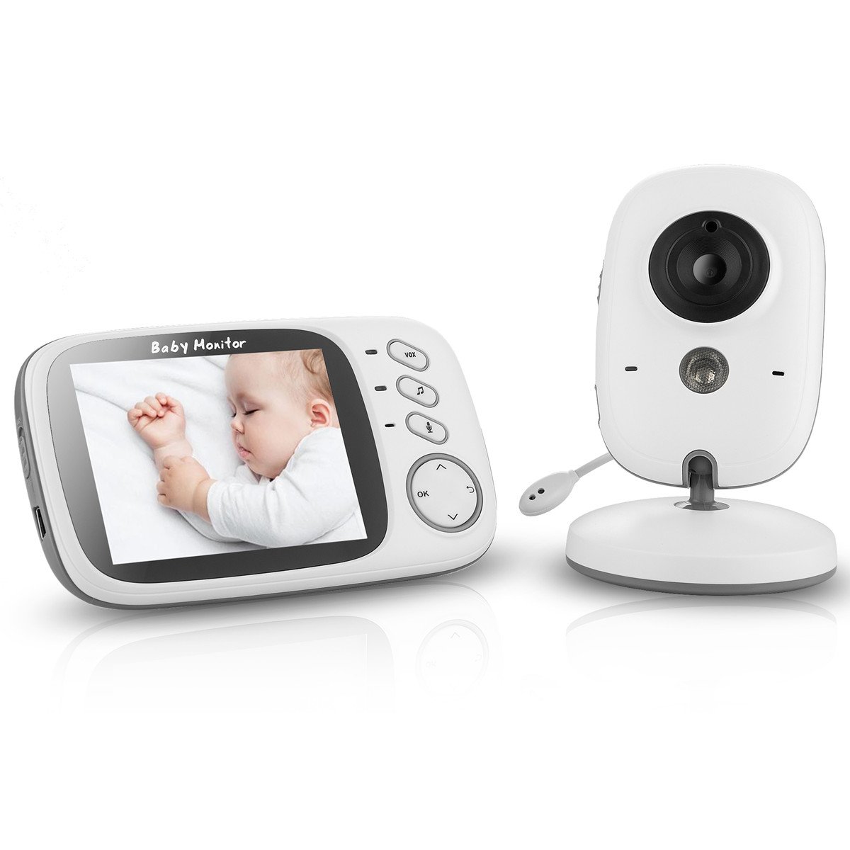 Vigilabebés VOSMEP  Pulgadas Baby Monitor LCD Digital Vídeo Audio Baby Phone
