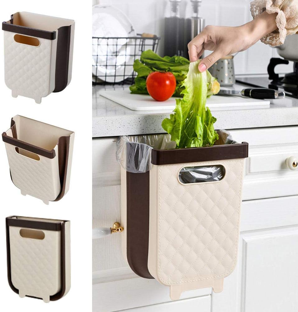 Kitchen Hanging Trash Can, Foldable Trash Can Kitchen Small