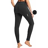 qualidyne Women's 4D Padded Bike Pants, Thermal Fleece-Lined with Pockets, Full-Length Winter Cycling Tights for Cold Weather