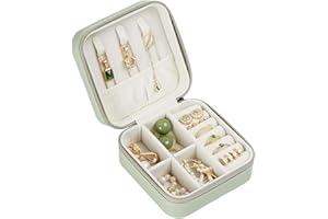 SLOZO Travel Jewelry Case, Travel Jewelry Box, Mini Jewelry Travel Case, Jewelry Organizer Case, Portable Small Jewelry Organizer Storage Boxes - Best Gift for Women Girls.