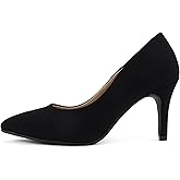 CITYCLASSIFIED Capri ~ Women Pointed Toe High Heel Pump with Cushioned Footbed