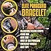 Emergency Paracord Bracelet |7-in-1| Tactical Survival Gear Kit Saw for Camping, Fishing, Hunting & Outdoors | Multipurpose Survival Tool (Black Adjustable)