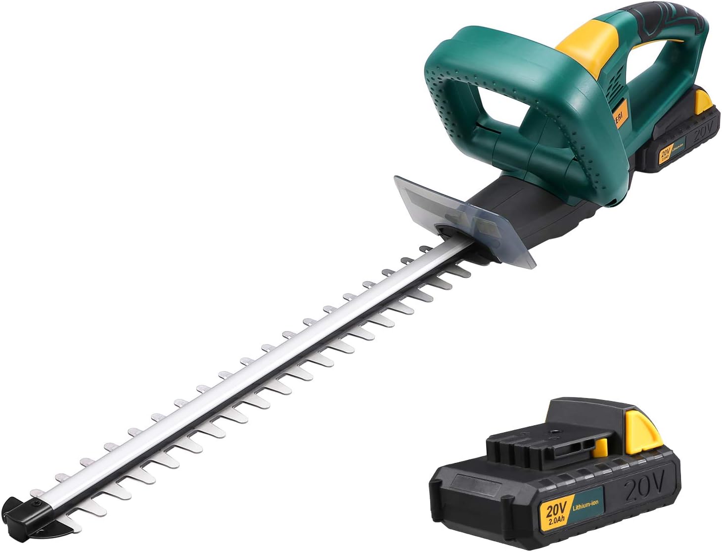 URCERI Cordless Hedge Trimmer 20V MAX 51CM Hedge Trimmer Dual Action