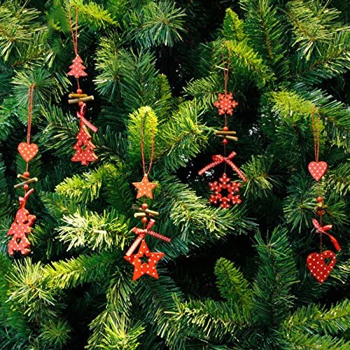 Christmas Tree Ornaments Snowflake Heart Star Bell Xmas Party Home Christmas Decor Navidad Decoration (Heart)