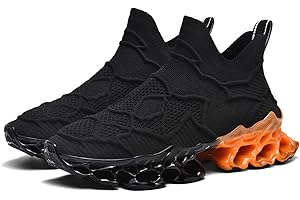 Poramea Mens Slip on Loafers Walking Tennis Shoes Laceless Running Blade Sneakers Mesh Trail Jogging Casual Athletic