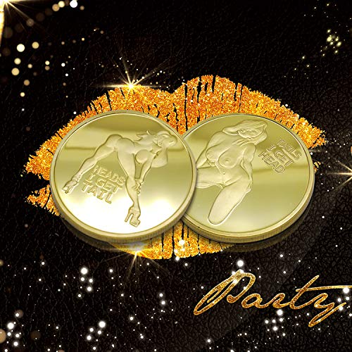 Sexy Stripper Pin Up Good Luck Heads Tails Challenge Coin - Gift for Men, Jewelry Quality - Thumbnail 5