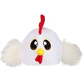 Chicken Velour Costume Hat - Soft-Sculpted Hat with Embroidered Eyes and Faux Fur Wings
