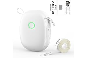 KNAON Mini Label Maker Machine with Tape – L13 Portable Bluetooth Label Printer, Wireless Thermal Sticker Maker for School, Home, and Office – White