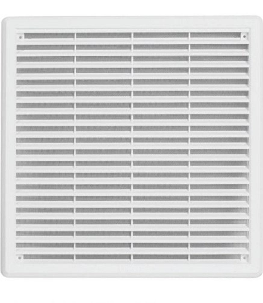 Haco – ASA Plastic Ventilation Grille, Insect Protection: 300 x 300 mm – White