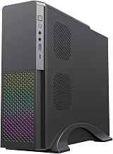 CiT S015B Micro-ATX Desktop PC Case RGB Rainbow Front Fan 300W PSU Black view 8