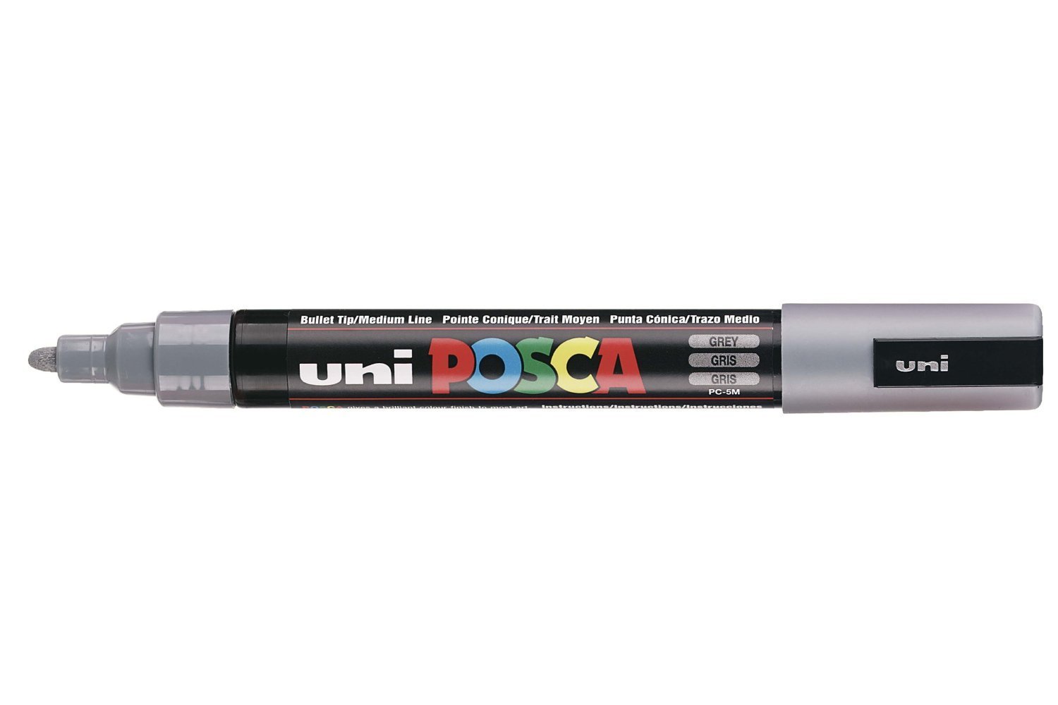 Posca PC-5M Paint Marker Art Pens - 1.8-2.5mm Nib - Grey Ink (1)