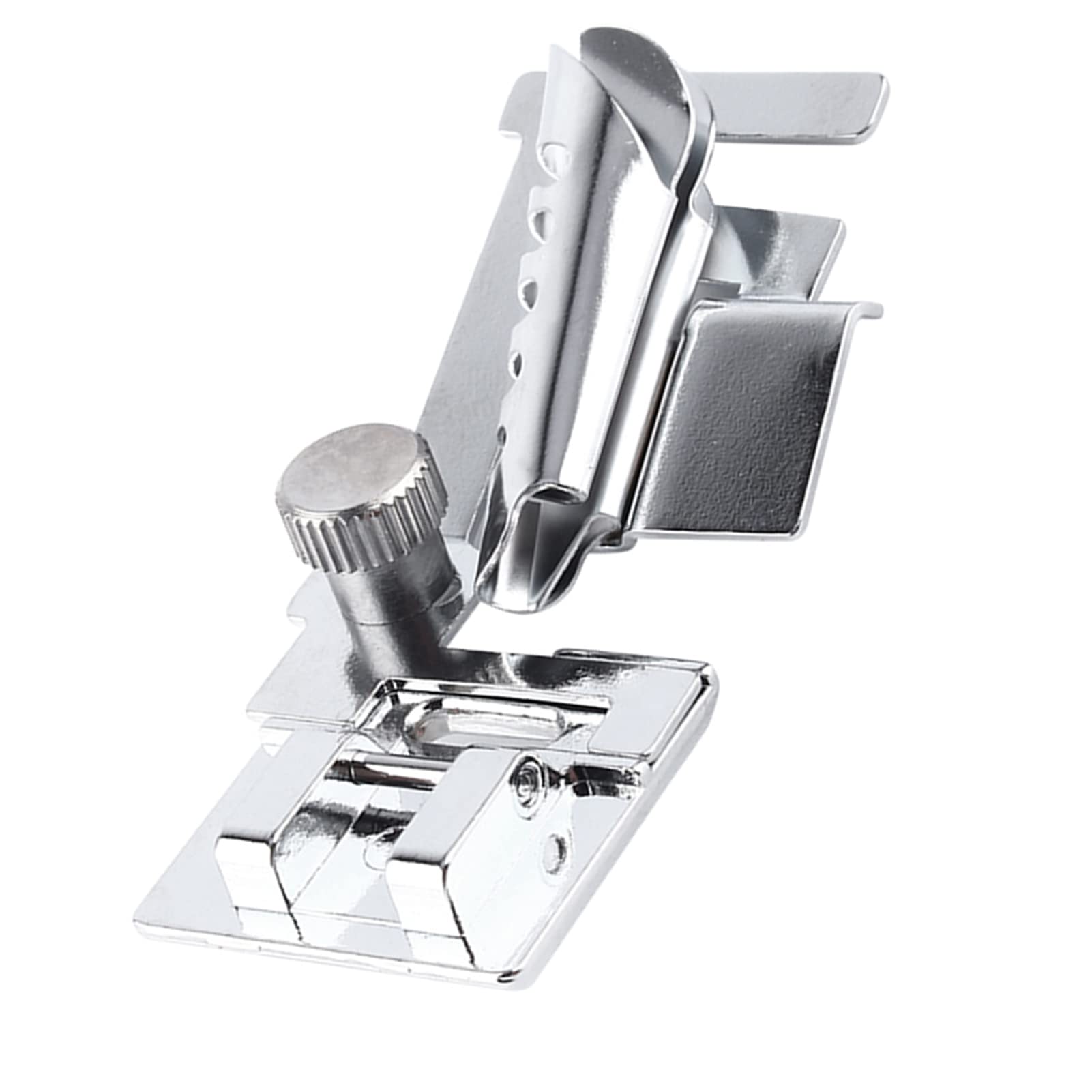 Sewing Machine Presser Kit, Stainless Steel Sewing Binder Adjustable Rolled Hem Foot Hemmer Angle Folder Bias Binding Foot Accessories for Ordinary Sewing Machines