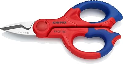 KNIPEX Electricians' Shears 160 mm with Multi-Component Grips 95 05 155 SB