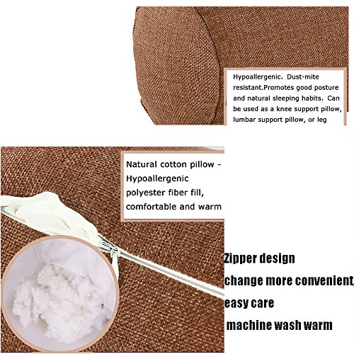 16x6 Inch Round Neck Pillow For Neck Backrest for Car or Office Chair Sofa, Support Pillow for Posture & Comfortable Spine Position(coffee)