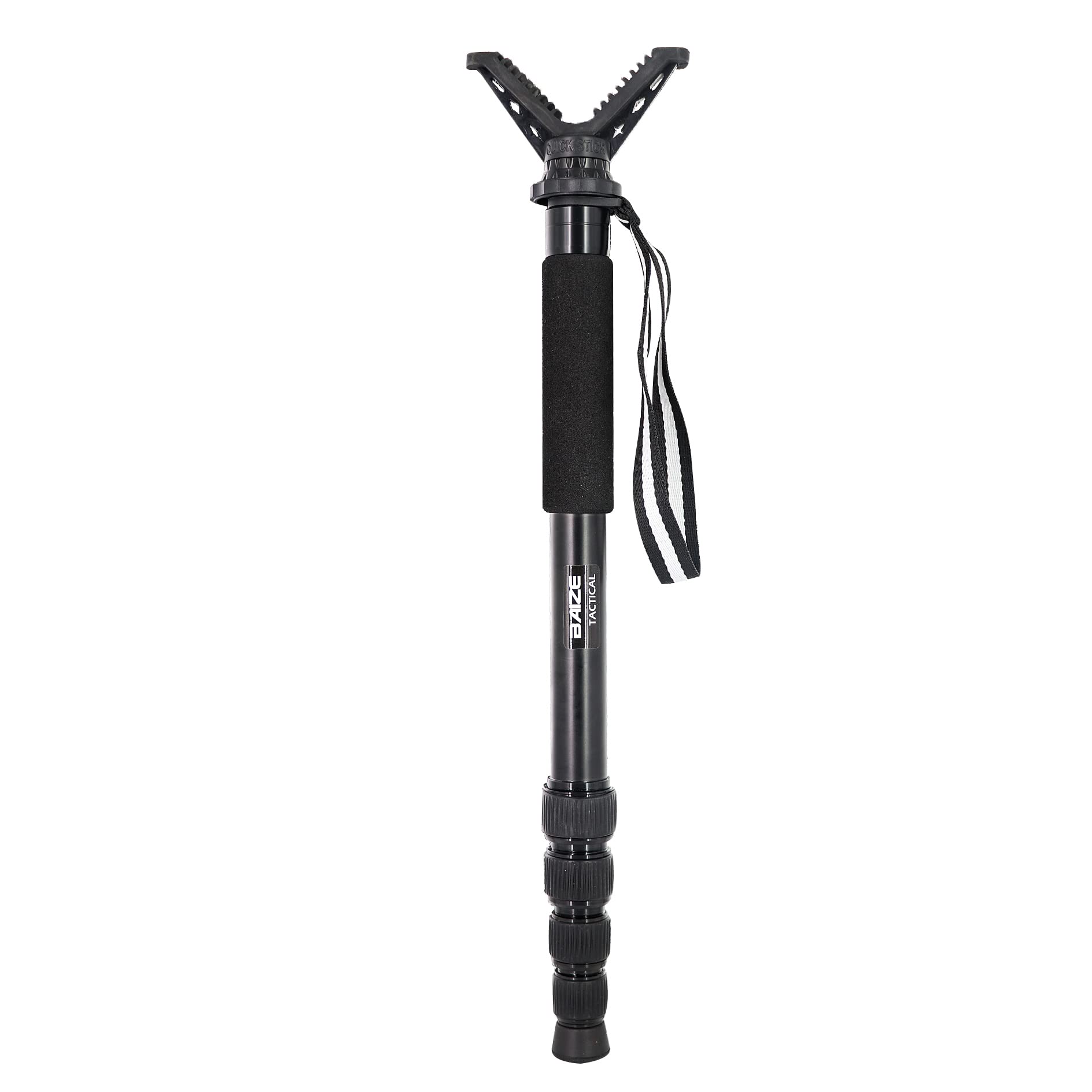 Photo 1 of BZTAC Aluminum Tactical 5-Section Hunting Shooting Stick Monopod Gun Rifle Shooting Rest with Removable 360° Rotation V Yoke, 18.9-62.3 inches Full Height Adjustment Hunting Shooting Stand Platform