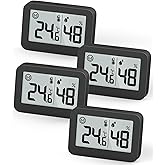 DOOMAY Mini Hygrometer Indoor Thermometer, Humidity Gauge with ℃/℉ Switch, Humidity Meter Digital Temperature Monitor for Gre