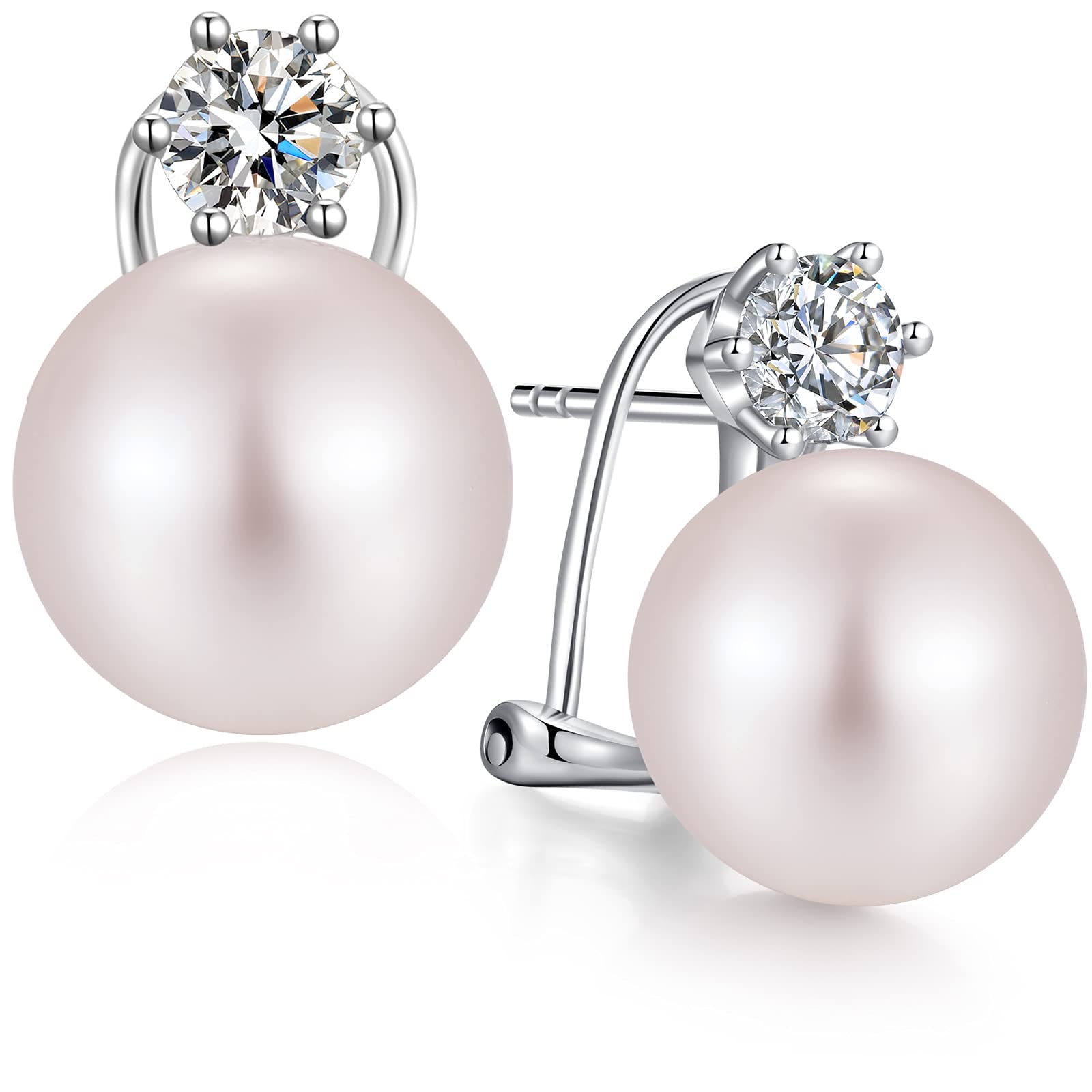 Pearl Earrings Stud Pearl Stud Earrings Pearl Earrings For Women Real Sterling Silver Mother Of Pearl Earrings 13mm