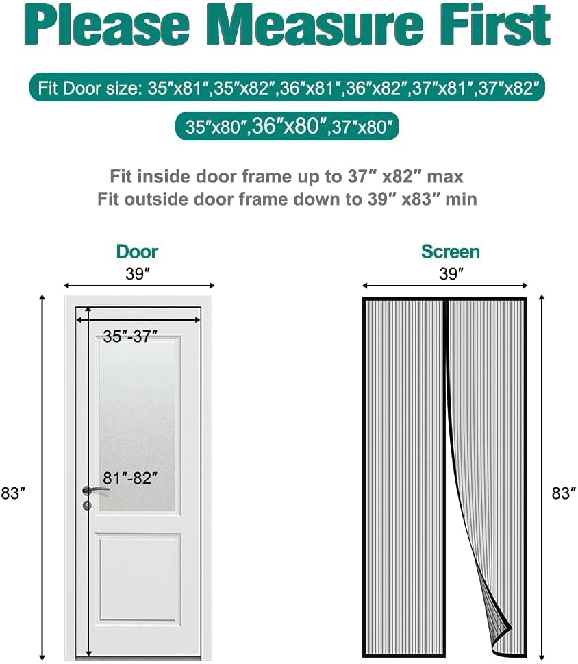 Screen Door, IKSTAR Mosquito Net, Keep Bugs Out, Let Cool