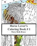 Horse Lover's Coloring Book #1 (Volume 1)