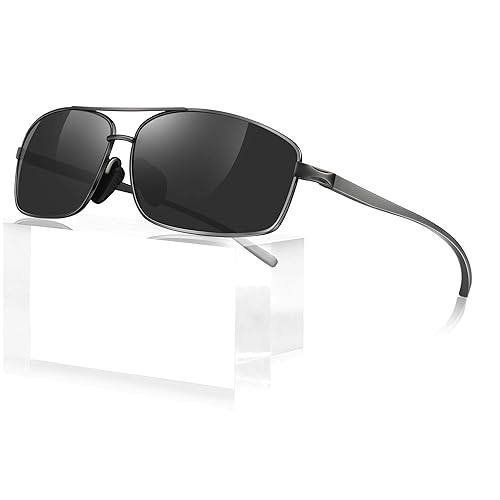 Polarized Sunglasses for Men, Ultra Lightweight Al-Mg Sunglasses