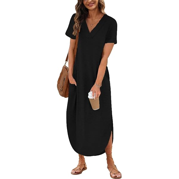 knee length dresses for ladies Beyond Yoga Heather Rib Westside Dress Women's Clothing Hazy Sky : XL