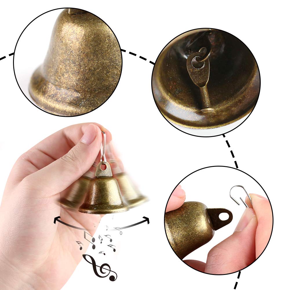 BigOtters Craft Bells, 16PCS Bronze Jingle Vintage Bells (1.5