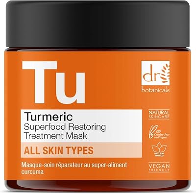 Dr Botanicals Turmeric Face Mask for Skin Brightening, Smoothing & Regeneration