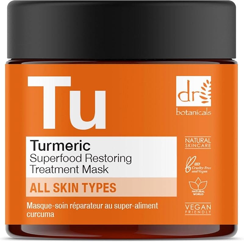 Dr Botanicals Turmeric Face Mask for Skin Brightening, Smoothing & Regeneration