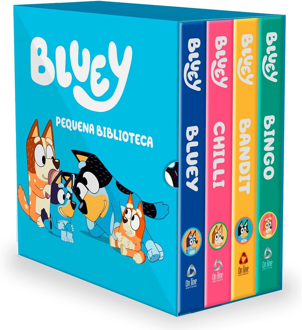 Bluey Pequena Biblioteca da Bluey - Box com 4 livrinhos