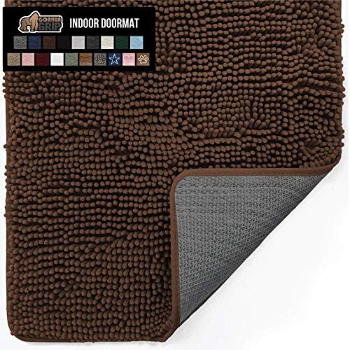 Gorilla Grip Original Indoor Durable Chenille Doormat, 60x36, Absorbent