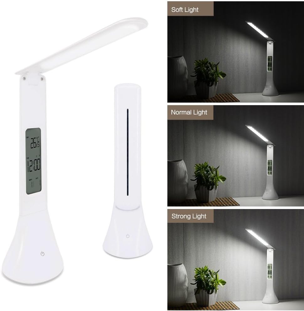Best led desk lamp built-in clock, calendar, thermometer