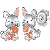 Bunny Earrings for Women 925 Sterling Silver Rabbit Earrings Cute Bunny Jewelry Gifts for Women