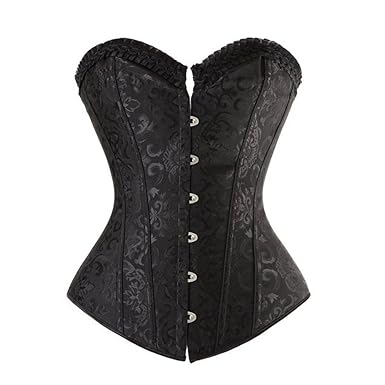 Miss Moly Gothic Braut Vollbrust Korsett Stahlstäbchen Geschnürt mit Volant Hochzeit