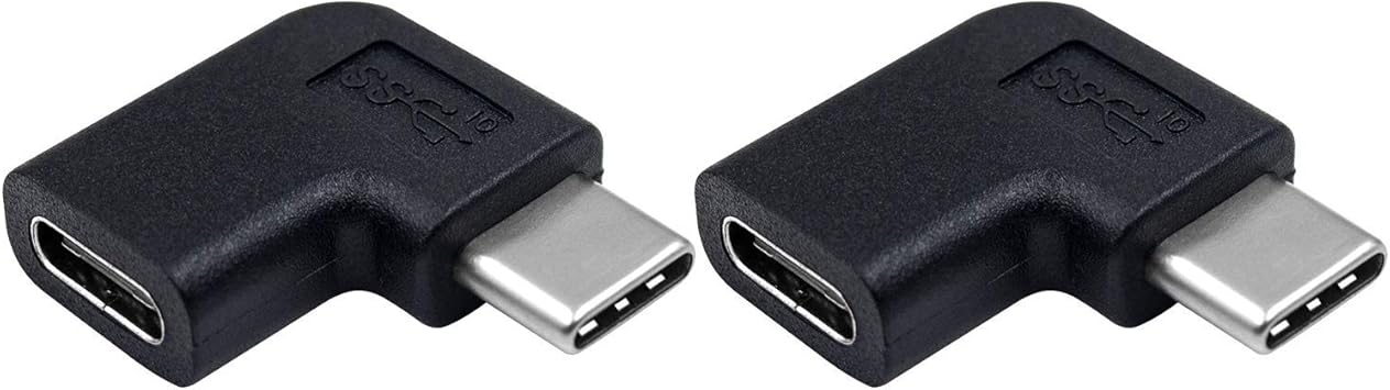 Amazon Poyiccot 90度 Usb Type C アダプタ 変換 Usb Cオス To Usb Cメス Usb3 1 変換コネクタ L字型角度変換 アダプタ 2 セット Maxhood Usbアダプタ 通販
