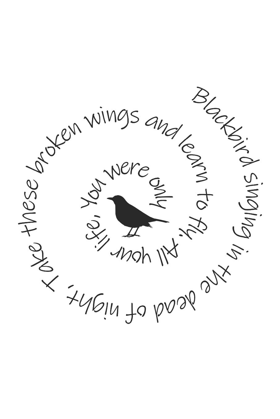 Blackbird Singing In The Dead Of Night Take These Broken Wings And Learn To Fly All Your Life You Were Only 6x9 Journal Lined Writing Notebook 120 Pages Amazon De Penelope Singing