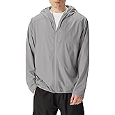 Locachy Men's UPF 50+ Sun Protection Lightweight Outdoor Hoodie Full Zip Long Sleeve Fishing Hiking Performance Shirt