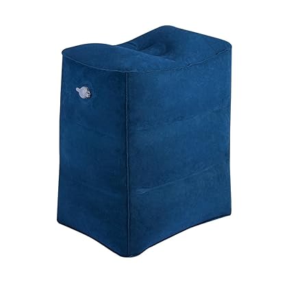 Fußstütze Kissen für Flugreisen, WeTong Tragbare Aufblasbare Reisekissen Bein Kissen für Kinder Schlafen auf dem Auto / Flug (Blau)