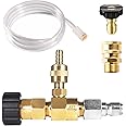 YAMATIC Adjustable Chemical Injector Kit, Downstream Injector Kit for Pressure Washer, M22-14mm Connectors, Soap Injector with Siphon Hose & Soap Nozzle,4500PSI