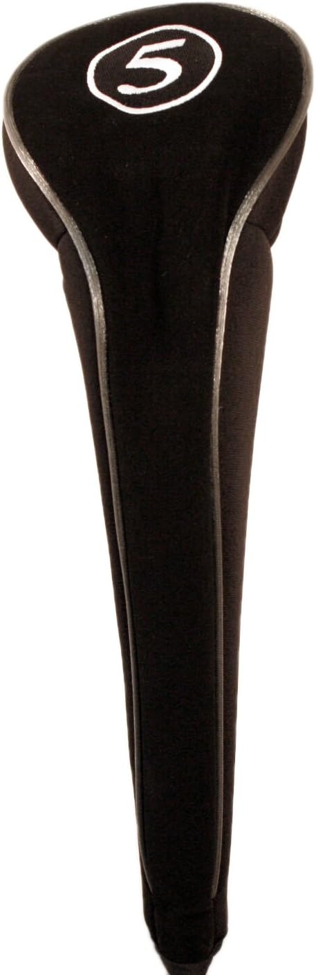 Black Golf Zipper Head Covers Driver 1 3 5 Fairway Woods Headcovers Metal Neoprene Traditional Plain Protective Covers Fits All Fairway Clubs and Drivers up to 460cc : Sports & Outdoors