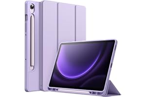 JETech Case for Samsung Galaxy Tab S10 Lite / S10 FE / S9 FE 10.9-Inch with S Pen Holder, Soft TPU Tri-Fold Stand Protective 